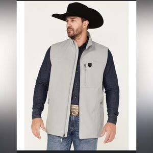 Men's Rank 45 Light Gray Softshell Vest